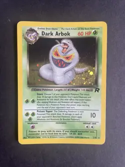 Pokemon Card Dark Arbok 2/82 Holo Rare Team Rocket WOTC LP/MP - Image 1