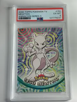 2000 Topps Pokemon TV #150 Mewtwo Animation Series 3 PSA 6 EX-MT - Image 1