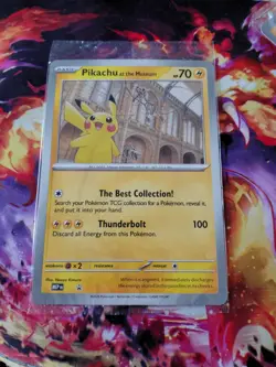 Pokemon Pikachu At The Museum Jumbo Promo Card Sealed - Image 1