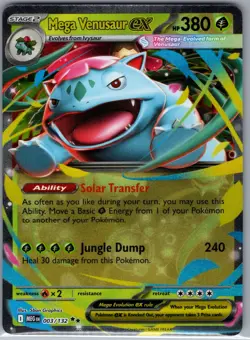 Mega Venusaur ex 003/132 ME01: Mega Evolution - Pokemon Card - NM - Image 1
