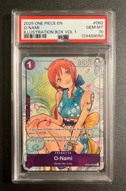 2025 O-Nami (Illustration Box Vol.1) OP05-062 One Piece Foil PSA 10 - Image 1
