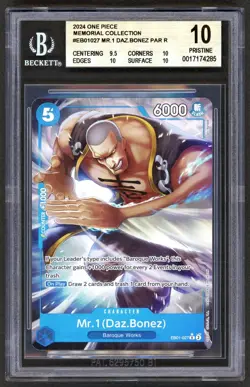 BGS 10 Mr. 1 (Daz.Bonez) Alt Art EB01-027 One Piece Memorial Collection English - Image 1