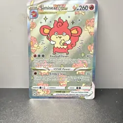 Pokemon Simisear VSTAR GG37/GG70 Crown Zenith Full Art Holo Card - Image 1