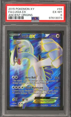 Pokemon Ancient Origins Single Lugia EX 94/98 PSA 6 - Image 1