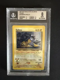 Pokemon 2001 BGS 8 Raikou Holo 13/64 Neo Revelation Italiano Wotc - Image 1