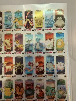 Pokemon Bubble Gum Uncut Sticker 2 Sheet Set - Golozzini Nintendo Rare Find! - Image 4