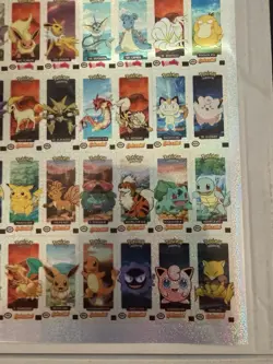 Pokemon Bubble Gum Uncut Sticker 2 Sheet Set - Golozzini Nintendo Rare Find! - Image 5