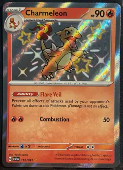 Charmeleon 110/091 - S&V Paldean Fates Shiny Rare Pokemon TCG 2024 - M/LP Card - Image 1