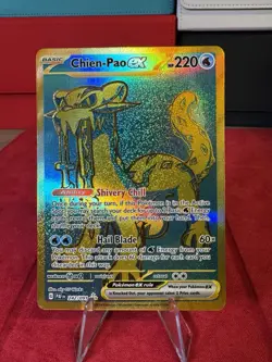 Pokemon TCG Chien-Pao EX Scarlet Violet Paldean Fates Hyper Rare Card 242/091 98 - Image 1