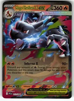 Mega Charizard X ex - 013/094 ME02: Phantasmal Flames NM Pokemon Card TCG - Image 1