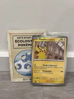 Pokemon x Natural History Museum - Pikachu Jumbo Promo Card and Plush - Image 2
