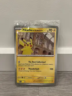 Pokemon x Natural History Museum - Pikachu Jumbo Promo Card and Plush - Image 3