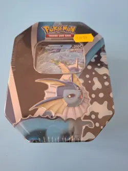VAPOREON - POKEMON TIN NEW SEALED mint condition RARE TCG trading card game tin - Image 1