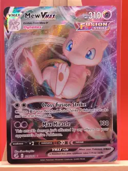 Mew VMAX 114/264 Fusion Strike Full Art Ultra Rare Holo Pokemon Card * New * - Image 1