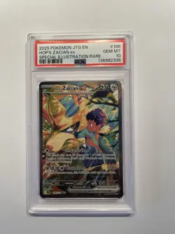 2025 POKEMON JTG EN-JOURNEY TOGETHER -- #186 HOP'S ZACIAN EX -- PSA 10 - Image 1