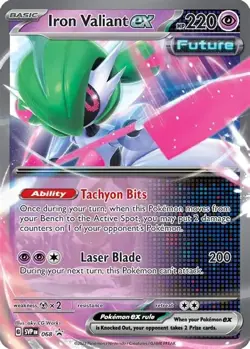 Pokemon Iron Valiant ex SVP 068 Scarlet & Violet Holo Black Star Promo NM - Image 1