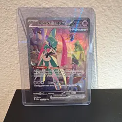 Pokemon Iron Valiant ex Paradox Rift Holo Full Art Card - Image 1