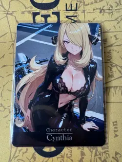 Cynthia Pokemon hentai Anime Doujin Waifu ACG Custom Card - Image 1