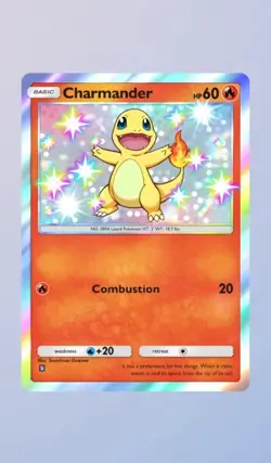 Pokemon TCG Pocket, Shiny Charmander, Ultra Rare 099/72 Shining Rivalry, TRADE - Image 1