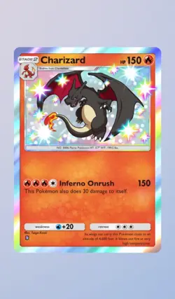 NEW, Pokemon TCG Pocket, Shiny Charizard, Ultra Rare, 091/069 TRADE - Image 1