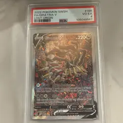 Pokemon Giratina V Full Art Holo Ultra Rare 186/196 Lost Origin PSA 4 - Image 2