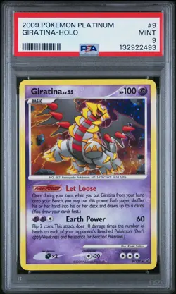 2009 POKEMON PLATINUM #9 GIRATINA-HOLO PSA 9 - Image 1