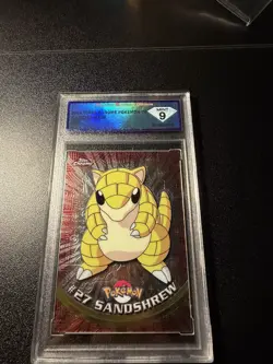 2000 TOPPS CHROME POKEMON T.V. #27 SANDSHREW PSA 9 - Image 1