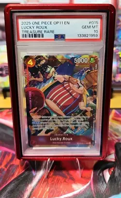 One Piece Lucky Roux Treasure Rare (TR) OP09-015 A Fist of Divine Speed PSA 10 - Image 1
