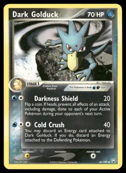 Pokemon Cards Dark Golduck 35/109 Team Rocket Returns Uncommon MP - Image 1