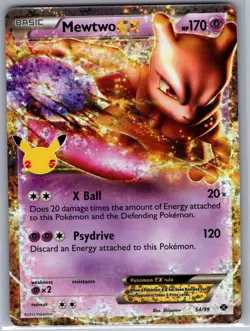 Mewtwo EX 54/99 Celebrations: Classic Collection - Pokemon Card - NM - Image 1