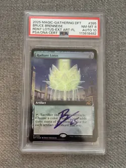 MTG Bruce Brenneise Signed Radiant Lotus (Extended Art) Aetherdrift Foil PSA 8 - Image 1