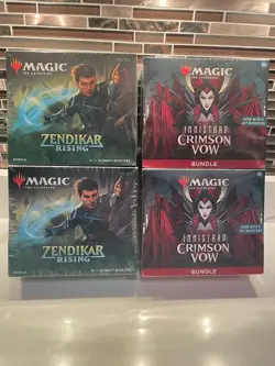 Magic The Gathering MTG Zendikar Rising & Innistrad Crimson Vow Bundle Boxes - Image 1