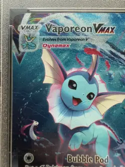 Pokemon Vaporeon VMAX Premium Coll. Full Alt Art Promo SWSH182 Black Star PSA 1 - Image 3