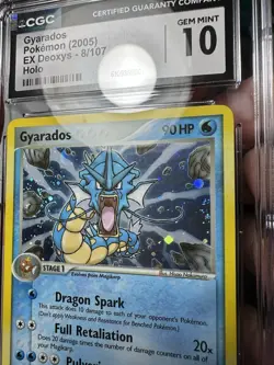 2005 Pokemon EX Deoxys Gyarados Holo 8/107 CGC 10 Gem Mint - Image 4