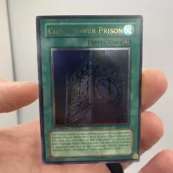 Yugioh Clock Tower Prison EOJ-EN048 Ultimate Rare 1st Ed Very Light play - Image 1