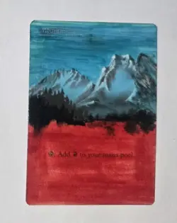 MTG - Fourth Edition - #184 Mountain (B) - ALTERED - Image 1