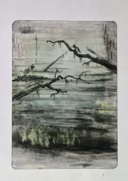 MTG - 4th Edition - Swamp (B) -Magic The Gathering ALTERED - Image 1