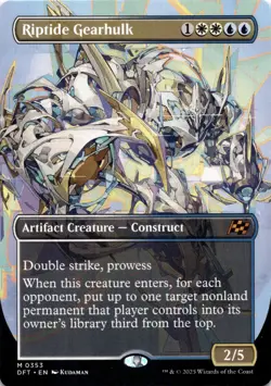 Riptide Gearhulk BORDERLESS Aetherdrift Magic MTG NM - Image 1