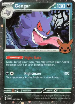Pokemon Gengar #057 Trick-or-Trade 2024 Cosmo Holo - NM - Image 1