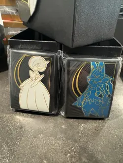 Pokemon TCG: Mega Evolution Lucario Gardevoir ETB Sleeves, Energy, Dice, Coins - Image 1