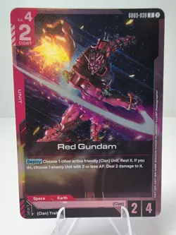 GUNDAM CARD GAME GD03-039 RED GUNDAM (R) FOIL CARD - STEEL REQUIEM - Image 1