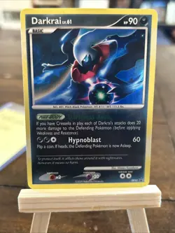 2009 Pokemon TCG Diamond & Pearl Darkrai LV.61 Black Star Promo DP52 Holo MP - Image 1