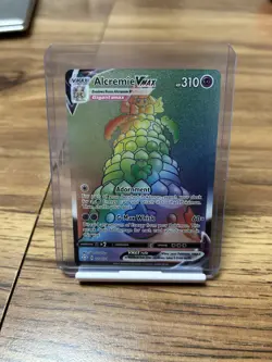 Pokemon TCG Alcremie VMAX Secret Rare Rainbow Shining Fates 073/072 - Image 1