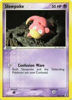 POKEMON Slowpoke #80/112 Normal FireRed & LeafGreen NM - Image 1