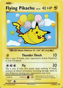 POKEMON Flying Pikachu #110/108 Normal XY - Evolutions NM - Image 1