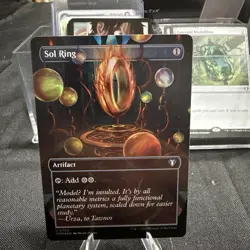 FOIL SOL RING (BORDERLESS) Commander Masters Magic MTG MINT CARD - Image 1