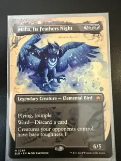 Wizards of the Coast Maha, Its Feathers Night Legendary Creature Black Bloombur. - Image 1
