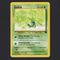 Oddish 63/82 Team Rocket Set WOTC Vintage Pokemon TCG LP - Image 1