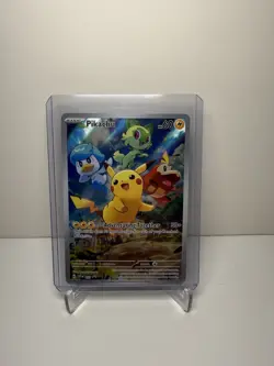 Pokemon Pikachu 027 Promo SVP EN 027 Black Star - Paldea Evolved - Image 1