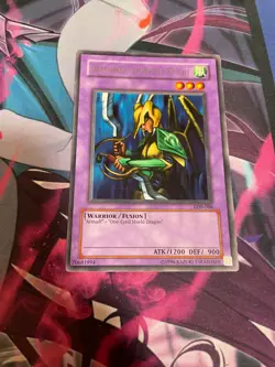 YUGIOH - DRAGONESS THE WICKED KNIGHT - RARE - LOB - UNLIMITED - LP - Image 1
